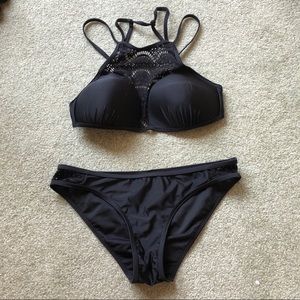 Unique black laced bikini